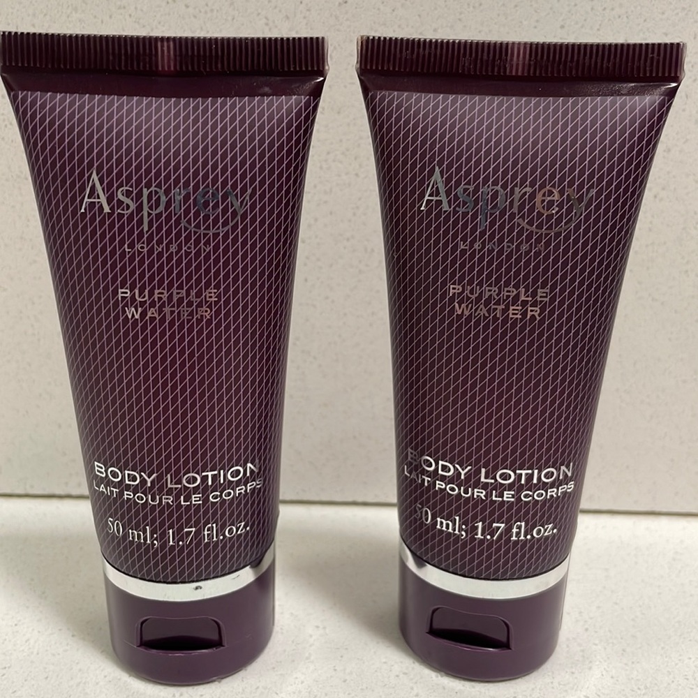 Asprey London Purple Water Body Lotion, 2 bottles 50 ml/1.7 fl oz each
